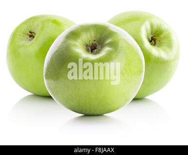 green apples isolated on the white background. Stock Photo