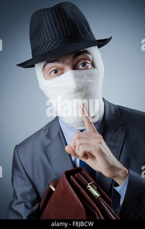 Man covered in medical bandages Stock Photo