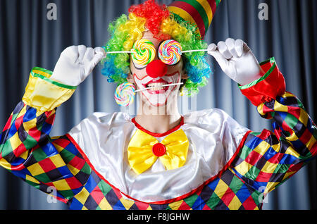 Funny clown in studio shooting Stock Photo