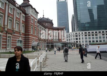 Tokyo train station old building Stock Photo