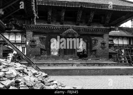 Street scene in central Kathmandu, Nepal Stock Photo