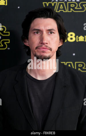 Tokyo, Japan. 10th December, 2015. Actor Adam Driver poses for the cameras during the Japan Premiere for the movie ''Star Wars: The Force Awakens'' in Roppongi Hills on December 10, 2015, Tokyo, Japan. The cast are spending 2 days in Japan as part of the promotion for the new movie which is set for worldwide release on December 18th. Credit:  Aflo Co. Ltd./Alamy Live News Stock Photo