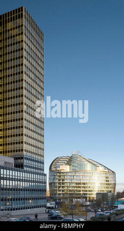 One Angel Square, The Co-op HQ Manchester,  the award-winning sustainable Head Office building of the Co-operative Group. Stock Photo