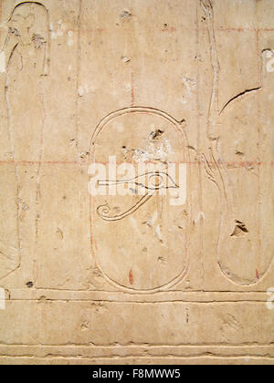 grid Pattern on wall inThe Temple of Ramesses II close to the Temple of Seti I at Abydos, Egypt Stock Photo