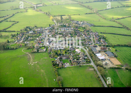 An aerial view of the village of Newton in Northamptonshire Stock Photo