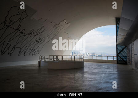 Popular Theatre of Niteroi, Niemeyer Way cultural center, Niteroi, Rio de Janeiro, Brazil Stock Photo