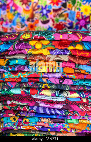 Colourful Mexican fabrics Stock Photo