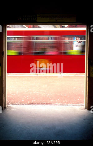 Newcastle Metro train at West Jesmond station Stock Photo