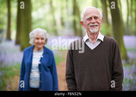 Outdoor Portrait Of Happy Senior Couple Stock Photo