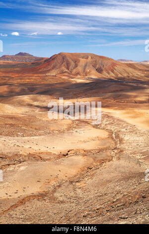 Moon volcanic landscape at Fuerteventura Island, Canary Islands, Spain Stock Photo