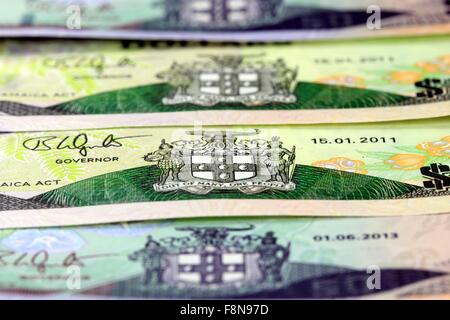 Jamaica currency - Banking and economic stability concept Stock Photo