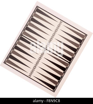 Board for a game of backgammon on white Stock Photo