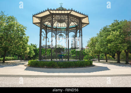 Band stand summer, view of the bandstand in the Villa Bellini, the largest park and garden in Catania, Sicily. Stock Photo