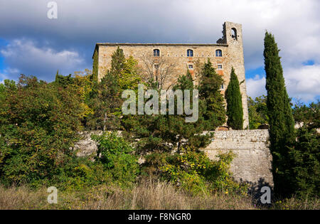 Girifalco Fortress (13th century), Cortona, Tuscany, Italy Stock Photo