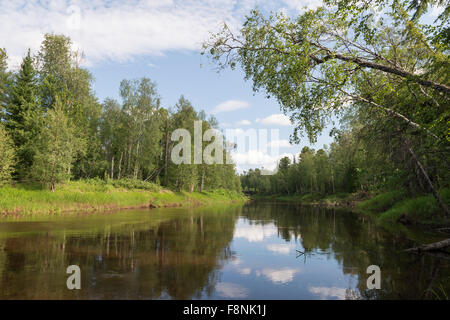 beautiful landscapes of the wild nature of the Yamal Peninsula, Russia Stock Photo
