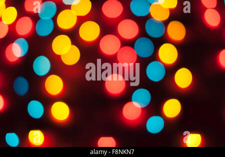 Defocused christmas lights. New Year bokeh. Abstract background for holiday design Stock Photo