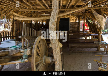 In a little Myanmar village, near Mandalay, two children plays together ...