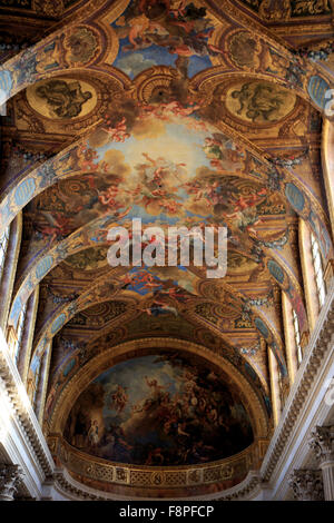 The view from the King's private entrance to the Versailles Chapel, Palace of Versailles, Paris, France Stock Photo