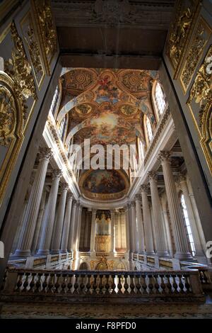 The view from the King's private entrance to the Versailles Chapel, Palace of Versailles, Paris, France Stock Photo