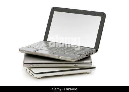 Netbooks isolated on the white background Stock Photo