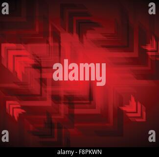 Hi-tech red arrows abstact background. Vector art design Stock Vector