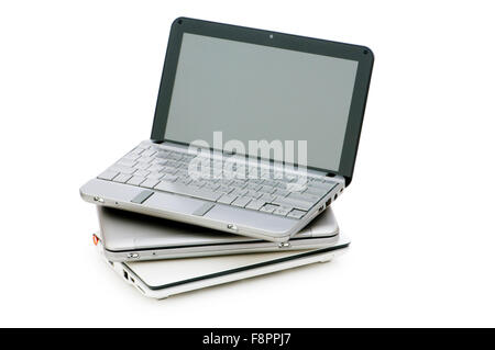 Stylish netbook isolated on the white background Stock Photo