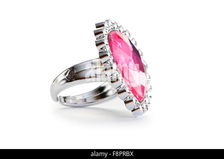Jewellery ring isolated on the white background Stock Photo