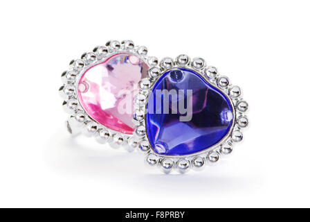 Jewellery ring isolated on the white background Stock Photo