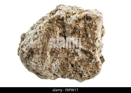Large Rock on a white background Stock Photo