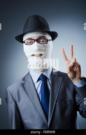 Man covered in medical bandages Stock Photo