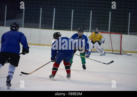 ice hockey sport players in action, business comptetition concpet Stock Photo