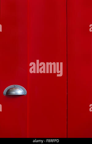 Close-up of a red door Stock Photo