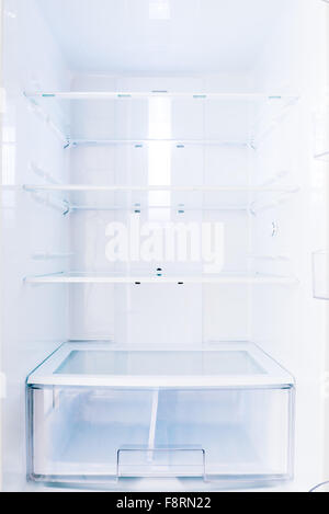 Open home refrigerator with empty shelves Stock Photo: 94673301 - Alamy