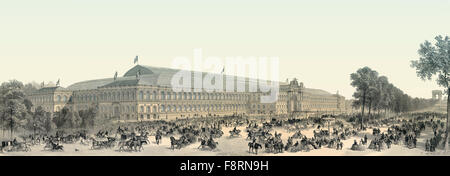 The Palais de l'Industrie, Exposition Universelle, 1855, Paris, France, Stock Photo