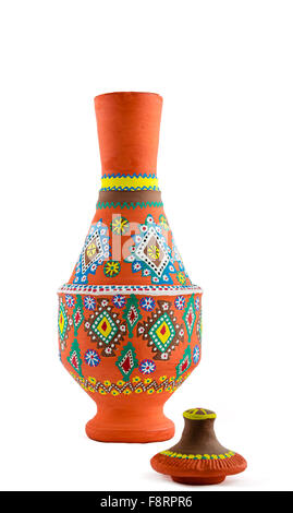 Egyptian painted pottery Vessel Stock Photo