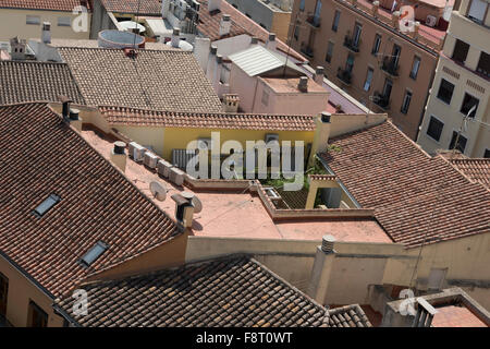 View of Valencia from Las Torres de Quart, Valencia, Spain. Stock Photo