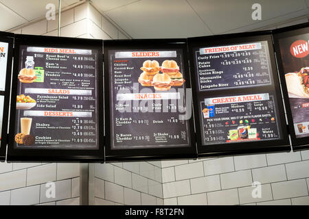 Menu board in the new Arby's fast casual restaurant in Midtown in New ...