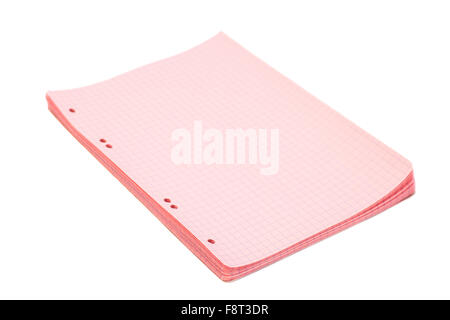 sheets of squared paper over white background Stock Photo