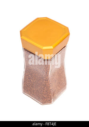 Jar of coffee isolated on white Stock Photo