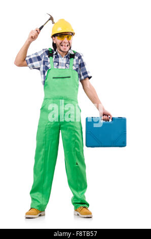 Industrial worker isolated on the white background Stock Photo