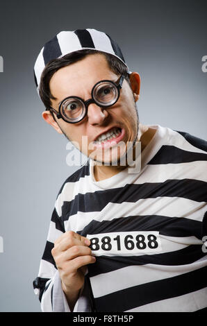 Prison inmate in funny concept Stock Photo