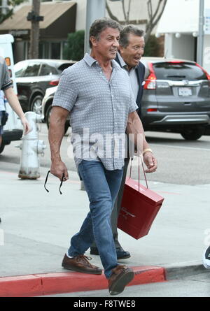 Sylvester Stallone Shop's With Friends Stock Photo