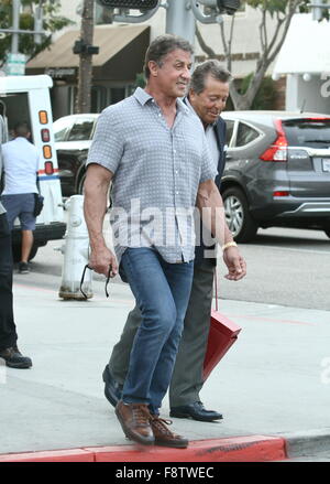 Sylvester Stallone Shop's With Friends Stock Photo