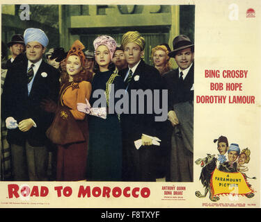 ROAD TO MOROCCO 1942 Paramount film with from left: Bob Hope, Dona Drake, Dorothy Lamour,Bing Crosby Stock Photo