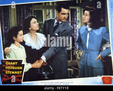 THE PHILADELPHIA STORY, from left: Virginia Weidler, Mary Nash, Cary ...