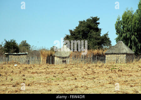 Namibian Settlement. Mahangu, Namibia Stock Photo