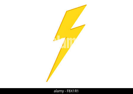 Lightning bolt sign isolated on white background Stock Photo - Alamy