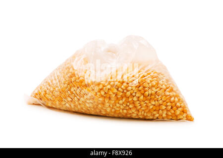 Corn seeds isolated on the white background Stock Photo