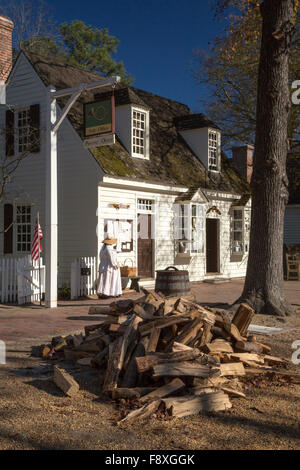 Williamsburg, Virginia - The post office at Colonial Williamsburg. Stock Photo