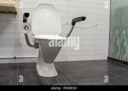 at the airport there is a public one disabled WC Stock Photo